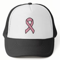 Breast Cancer Ribbon Mesh Hats