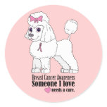 Breast Cancer: Someone I Love Needs a Cure Round Stickers