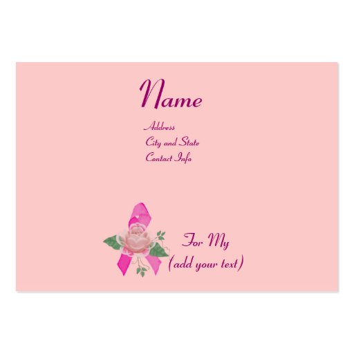 Breast Cancer Support Business Card Template
