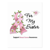 Breast Cancer Support Sister Post Card