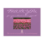 Breast Cancer Support "Thank You" Card postcards