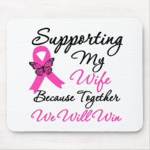 Breast Cancer Support (Wife) Mouse Pads