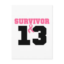 Breast Cancer Survivor 13 Years Postcard