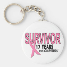 BREAST CANCER SURVIVOR 17 Years & Counting Key Chains