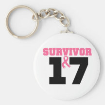 Breast Cancer Survivor 17 Years Keychains