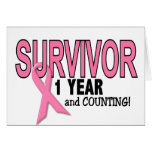 BREAST CANCER SURVIVOR 1 Year & Counting Cards