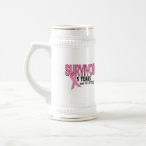 BREAST CANCER SURVIVOR 5 Years & Counting Coffee Mugs