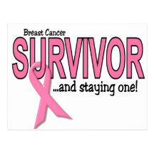 BREAST CANCER SURVIVOR And Staying One Postcards