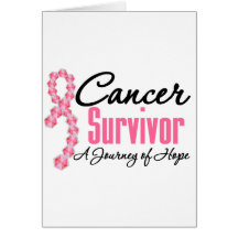 Breast Cancer Survivor Awareness Journey Ribbon Greeting Cards