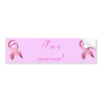Breast cancer survivor bumper sticker