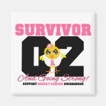 Breast Cancer Survivor Chick 02 Years Refrigerator Magnet
