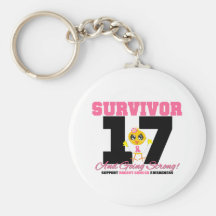 Breast Cancer Survivor Chick 17 Years Keychains