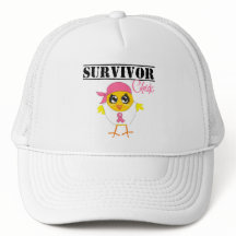Breast Cancer on Breast Cancer Survivor Chick Mesh Hats