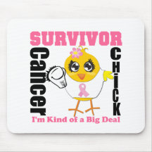 Breast Cancer Survivor Chick Ribbon Mouse Pad