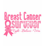 Breast Cancer Survivor Flower Ribbon t-shirts