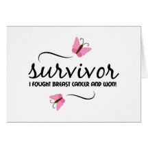 Breast cancer survivor greeting card