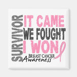 Breast Cancer Survivor It Came We Fought I Won Magnets