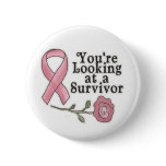 Breast Cancer Survivor Pin buttons