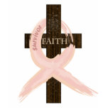 Breast Cancer Survivor Pink Ribbon-Cross of Faith t-shirts