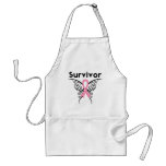 Breast Cancer Survivor Tribal Butterfly aprons