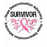 Breast Cancer Survivor Tribal Ribbon t-shirts