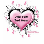 Breast Cancer Tattoo Heart - Customised Text t-shirts
