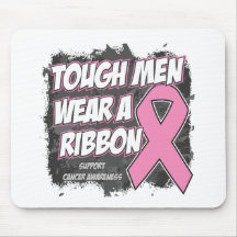 Breast Cancer Tough Men Wear A Ribbon Mouse Pads