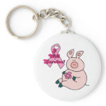 breast cancer will survive pig keychains