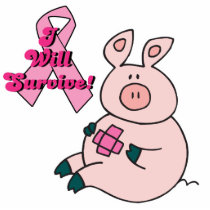 breast cancer will survive pig photo sculptures