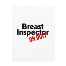 Breast Inspector On Duty Postcard