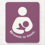 Breast Is Best Icon - Mauve mousepads