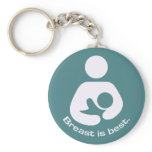 Breast Is Best Icon - Teal keychains