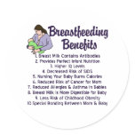 Breastfeeding Benefits stickers