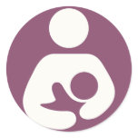 Breastfeeding Icon - Mauve stickers