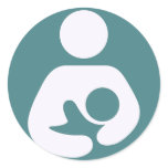 Breastfeeding Icon Teal Stickers