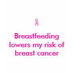 Breastfeeding lowers risk of breast cancer t shirt