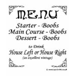 Breastfeeding Menu t-shirts