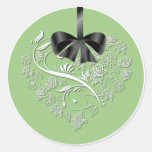 Breathless Wedding Envelope Seals - mint Round Sticker