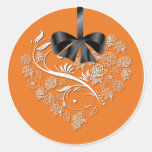 Breathless Wedding Envelope Seals - pumpkin Sticker