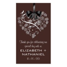 Breathless Wedding Favour Biz Favour Tag-chocolate Business Cards