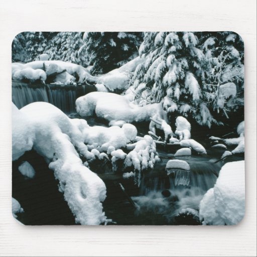 Breathtaking Winter Scene Mouse Mats