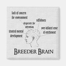 Breeder Brain Refrigerator Magnets