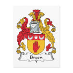 Breen Family Crest Postcard