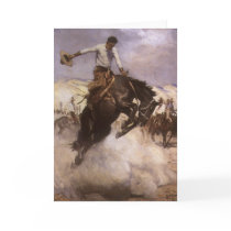 Breezy Riding by WHD Koerner, Vintage Rodeo Cowboy