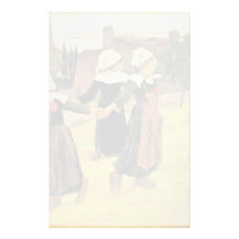 Breton Girls Dancing Pont-Aven By Paul Gauguin Stationery Design