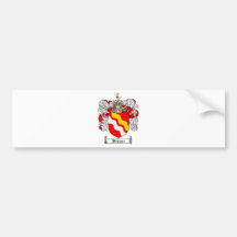 BREWER FAMILY CREST -  BREWER COAT OF ARMS BUMPER STICKER