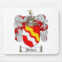 BREWER FAMILY CREST -  BREWER COAT OF ARMS MOUSE MATS