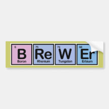Brewer made of Elements Bumper Sticker