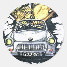 Brezhnev & Honecker, Trabant Car , Berlin (pst) Sticker