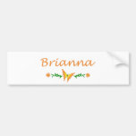 Brianna (Orange Butterfly) Bumper Sticker